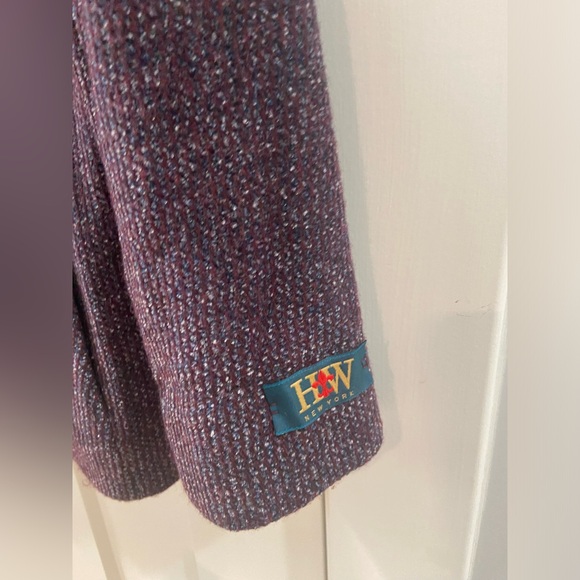 Wool blend Zipup Blazer Coat HW New York Womens Coat Plum and Gray NWT Size 12 - Picture 4 of 15